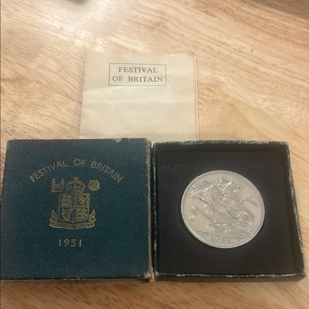 Festival of Britain 1951 Silver tones Coin